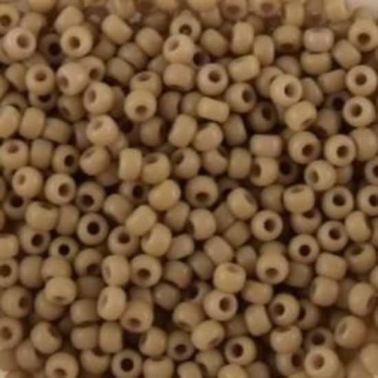 Picture of Opaque Matte Mocha Seed Bead #F403E / Size 11<br />Approximately 25 Grams