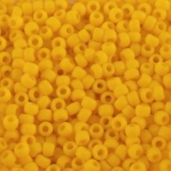 Picture of Opaque Light Orange Matte Seed Bead #F405 / Size 11<br />Approximately 25 Grams