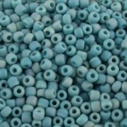 Picture of Opaque Turquoise Matte AB Seed Bead #F430R / Size 11<br />Approximately 25 Grams
