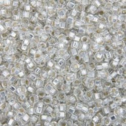 Picture of Size 15 Japanese Seed Bead, Silver-Lined Crystal #1, Approximately 25 Grams