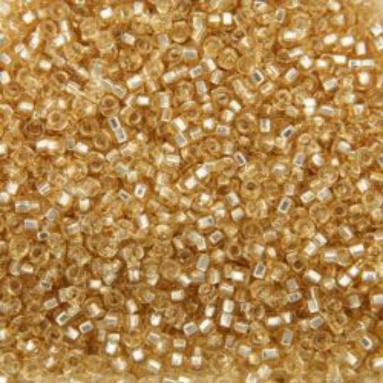 Picture of Size 15 Seed Bead, Silver-Lined Straw Gold #3, Approximately 25 Grams