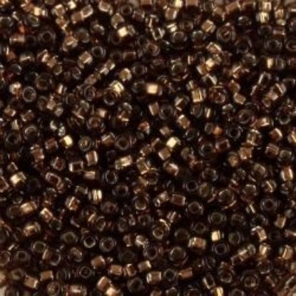 Picture of Size 15 Seed Bead, Silver-Lined Dark Brown #5D, Approximately 25 Grams