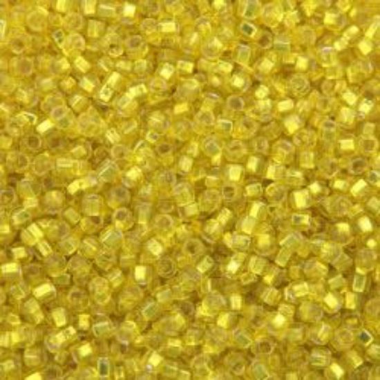 Picture of Size 15 Seed Bead, Silver-Lined Yellow #6, Approximately 25 Grams