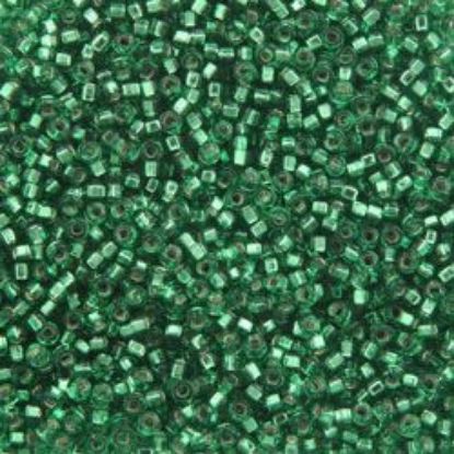 Picture of Size 15 Seed Bead, Silver-Lined Medium Green #16, Approximately 25 Grams