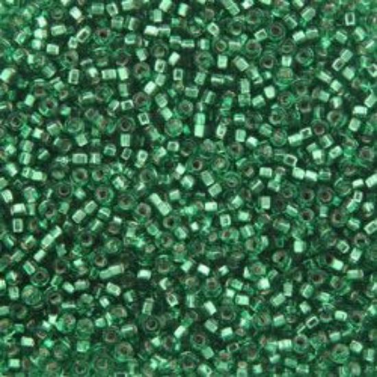 Picture of Size 15 Seed Bead, Silver-Lined Medium Green #16, Approximately 25 Grams