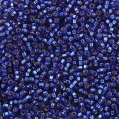 Picture of Size 15 Seed Bead, Silver-Lined Cobalt #20, Approximately 25 Grams