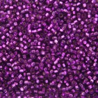 Picture of Size 15 Seed Bead, Silver-Lined Violet #27, Approximately 25 Grams