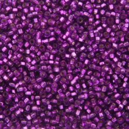 Picture of Size 15 Seed Bead, Silver-Lined Violet #27, Approximately 25 Grams