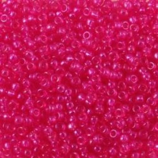 Picture of Size 15 Seed Bead, Fuchsia-Lined #299I, Approximately 25 Grams