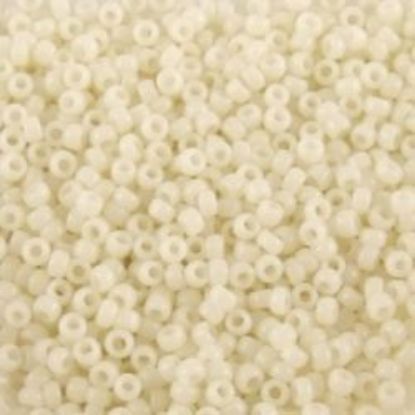 Picture of Size 15 Seed Bead, Opaque Light Bone #402C, Approximately 25 Grams