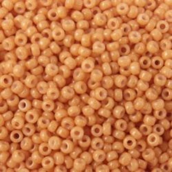 Picture of Size 15 Seed Bead, Opaque Salmon #403B, Approximately 25 Grams