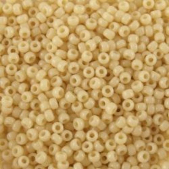Picture of Size 15 Seed Bead,Opaque Eggshell #403D, Approximately 25 Grams