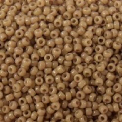 Picture of Size 15 Seed Bead, Opaque Mocha #403E, Approximately 25 Grams