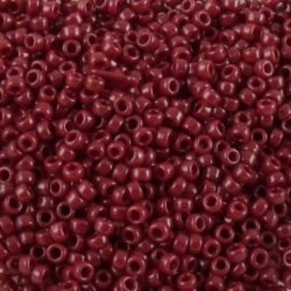 Picture of Size 15 Seed Bead, Opaque Dark Brown #409B, Approximately 25 Grams