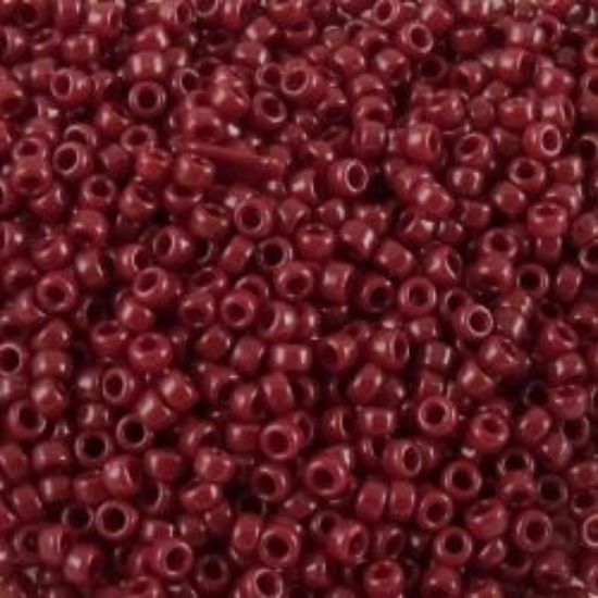 Picture of Size 15 Seed Bead, Opaque Dark Brown #409B, Approximately 25 Grams