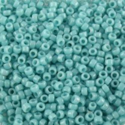 Picture of Size 15 Seed Bead, Opaque Turquoise #412D, Approximately 25 Grams