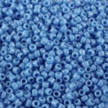 Picture of Size 15 Seed Bead, Opaque Sioux Blue #412E, Approximately 25 Grams