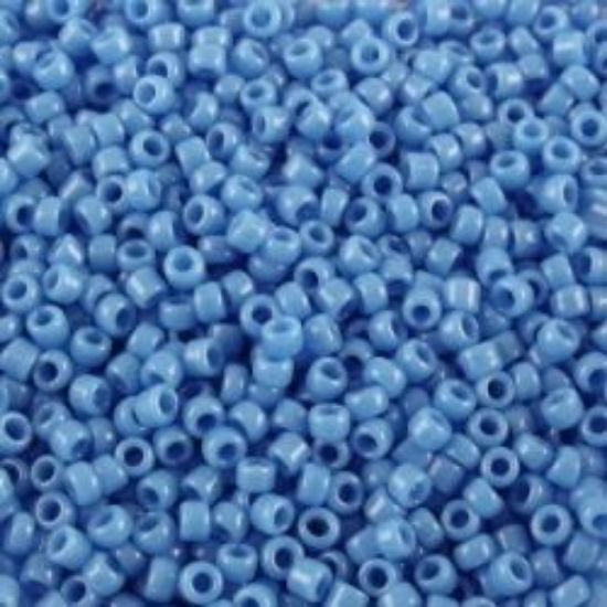 Picture of Size 15 Seed Bead, Opaque Sioux Blue #412E, Approximately 25 Grams
