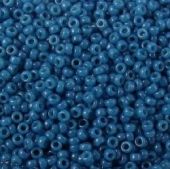 Picture of Size 15 Seed Bead, Opaque Steelblue #413D, Approximately 25 Grams