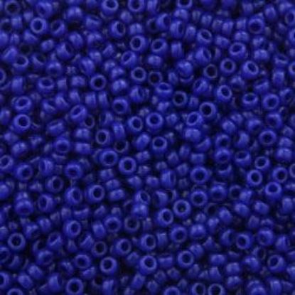Picture of Size 15 Seed Bead, Opaque Cobalt #414, Approximately 25 Grams