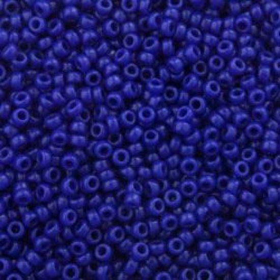 Picture of Size 15 Seed Bead, Opaque Cobalt #414, Approximately 25 Grams