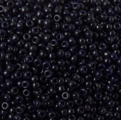 Picture of Size 15 Seed Bead, Opaque Midnight #414B, Approximately 25 Grams