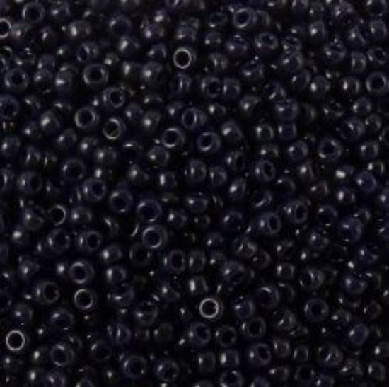 Picture of Size 15 Seed Bead, Opaque Midnight #414B, Approximately 25 Grams