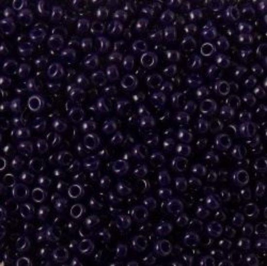 Picture of Size 15 Seed Bead, Opaque Dark Purple #414C, Approximately 25 Grams