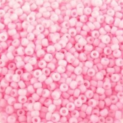 Picture of Size 15 Seed Bead, Opaque Bright Pink #415, Approximately 25 Grams