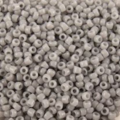 Picture of Size 15 Seed Bead, Opaque Light Grey #416A, Approximately 25 Grams