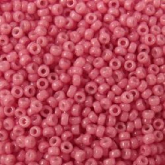 Picture of Size 15 Seed Bead, Opaque Dusty Rose #418, Approximately 25 Grams