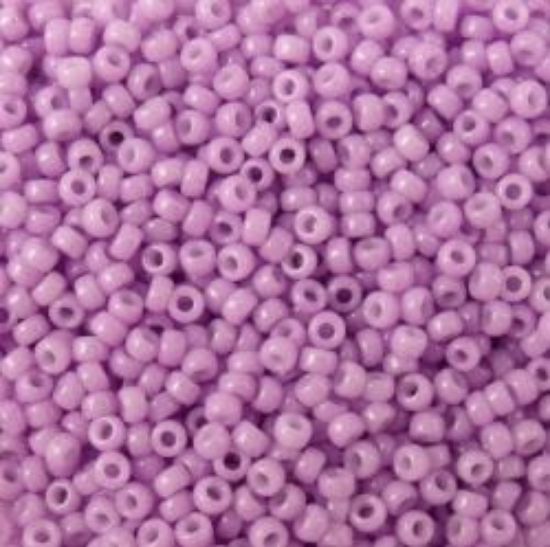 Picture of Size 15 Seed Bead, Opaque Light Purple #419, Approximately 25 Grams