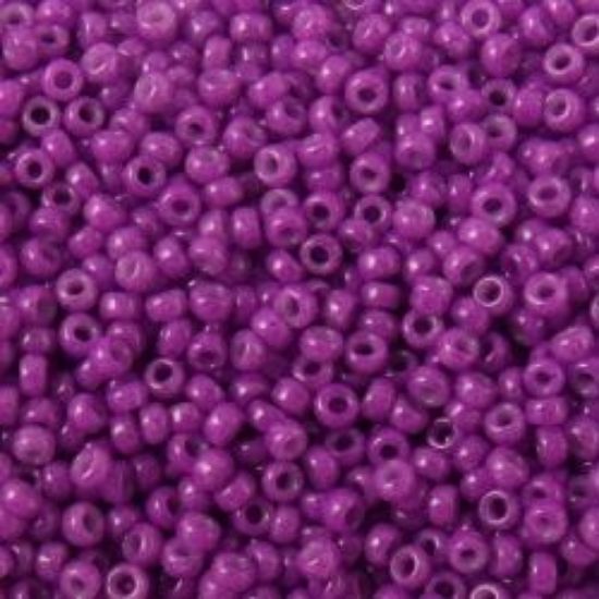 Picture of Size 15 Seed Bead, Opaque Deep Magenta #419B, Approximately 25 Grams