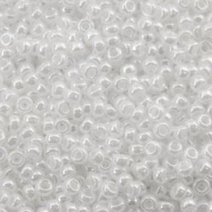 Picture of Size 15 Seed Bead, Opaque Lustre White Pearl #420, Approximately 25 Grams