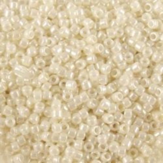 Picture of Size 15 Seed Bead, Opaque Lustre Cream #421, Approximately 25 Grams