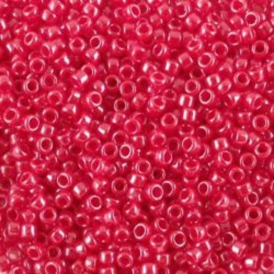 Picture of Size 15 Seed Bead, Opaque Lustre Red #426, Approximately 25 Grams