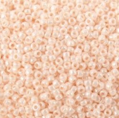 Picture of Size 15 Seed Bead, Opaque Lustre Salmon Cream #427, Approximately 25 Grams
