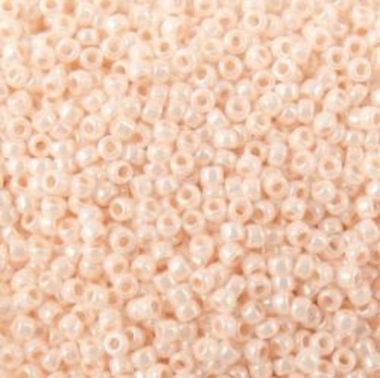 Picture of Size 15 Seed Bead, Opaque Lustre Salmon Cream #427, Approximately 25 Grams