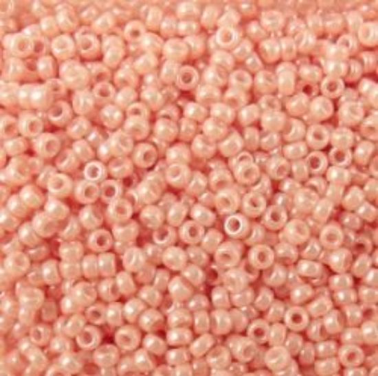 Picture of Size 15 Seed Bead, Opaque Lustre Flesh Pink #429, Approximately 25 Grams
