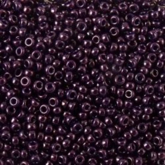 Picture of Size 15 Seed Bead, Opaque Lustre Dark Purple #430I, Approximately 25 Grams