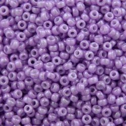 Picture of Size 15 Seed Bead, Opaque Lustre Lavender #437, Approximately 25 Grams