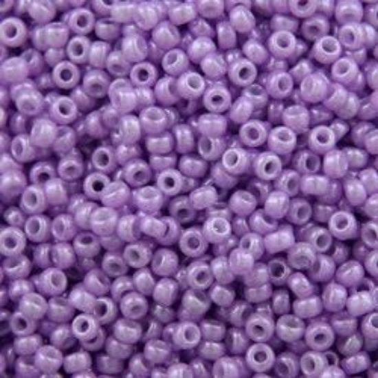Picture of Size 15 Seed Bead, Opaque Lustre Lavender #437, Approximately 25 Grams