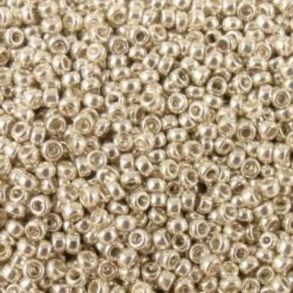 Picture of Size 15 Seed Bead, Galvanized Silver #470, Approximately 25 Grams