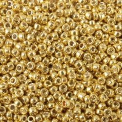 Picture of Size 15 Seed Bead, Galvanized Gold #471, Approximately 25 Grams