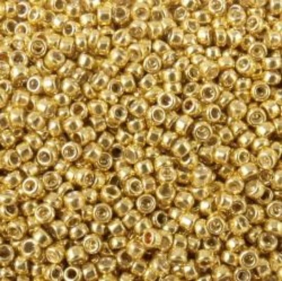 Picture of Size 15 Seed Bead, Galvanized Gold #471, Approximately 25 Grams