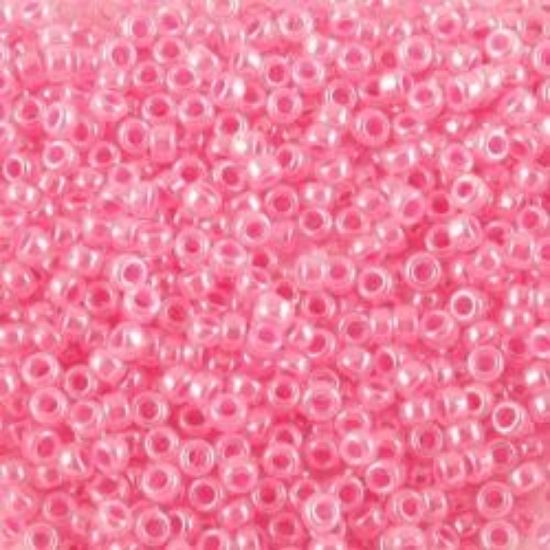 Picture of Size 15 Seed Bead, Ceylon Bright Pink (#518B), Approximately 25 Grams