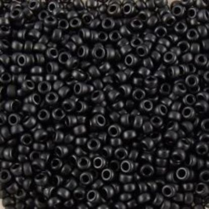 Picture of Size 15 Seed Bead, Hematite Matte #F451, Approximately 25 Grams