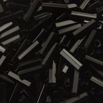 Picture of Opaque Black Bugle Bead #401 / 6mm<br />Approximately 25 Grams