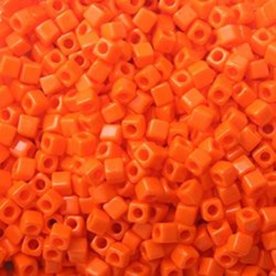 Picture of Opaque Square Red Orange #406 1.8mm<br />Approx 10gr