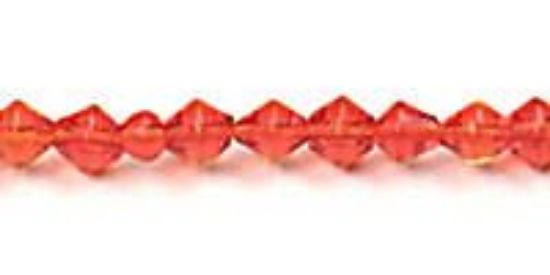 Picture of Ruby Czech Style Bead 4mm 16" Strand